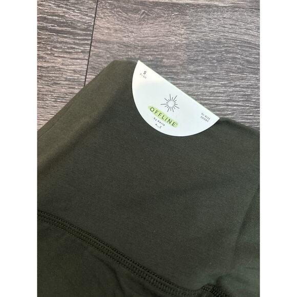 NWT OFFLINE By Aerie Real Me High Waisted Legging In Olive Daze Size Small Short - Picture 9 of 9